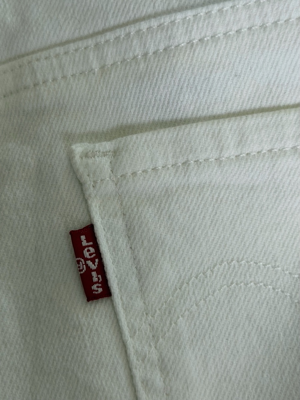 Levi's White Women's Mid-Length Jean Shorts - Picture 7 of 9